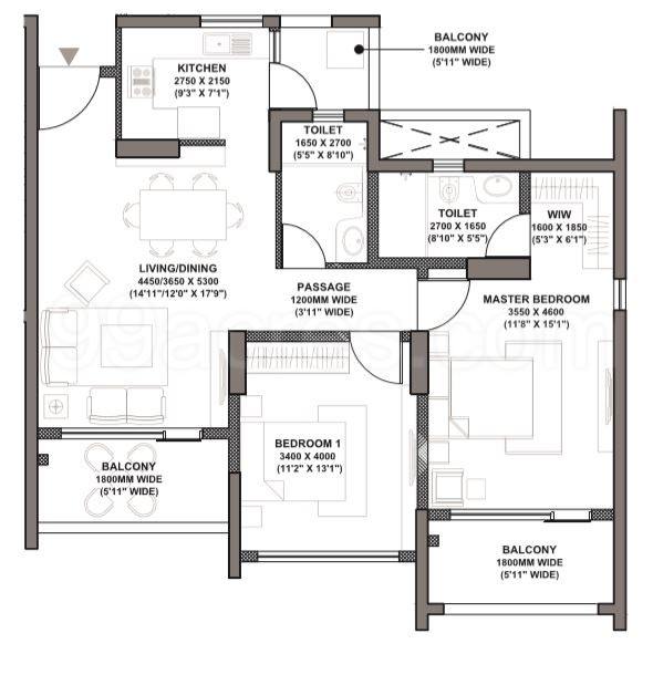 Floor plan, Godrej Air