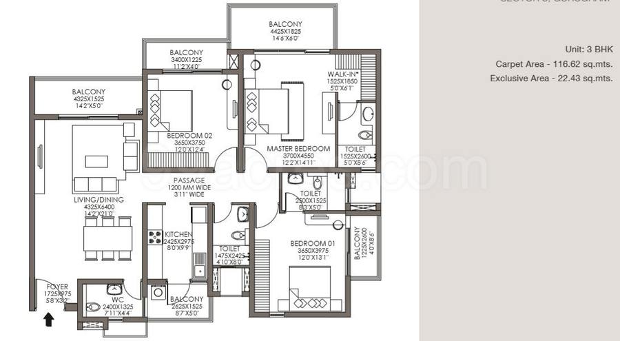 Floor plan, Godrej Habitat