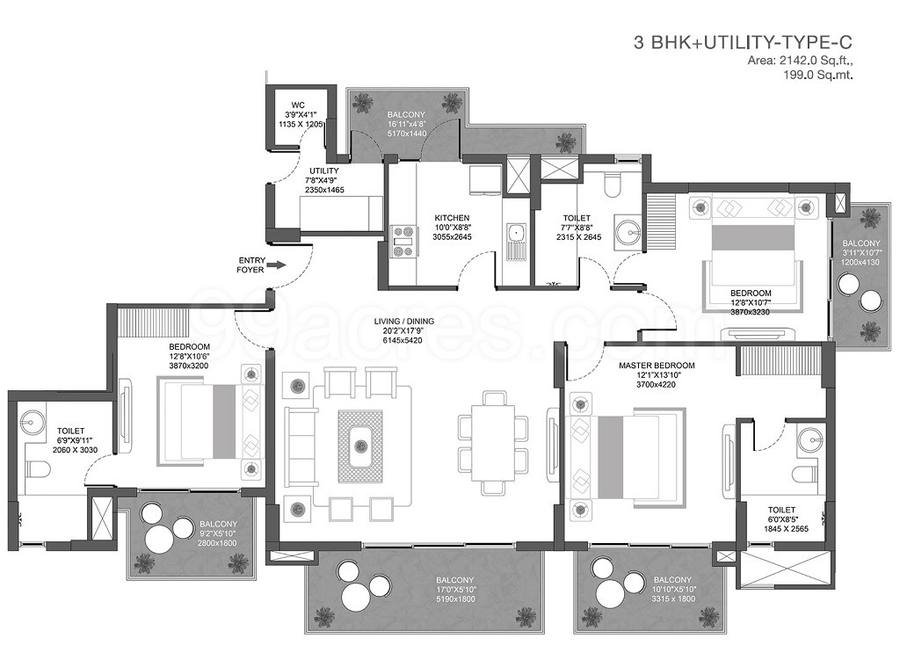 Floor plan, Godrej Icon