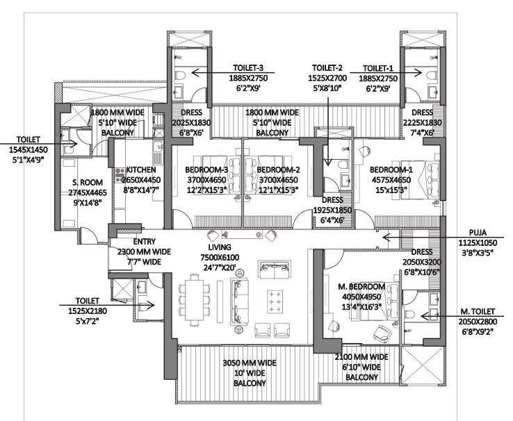 Floor plan, Godrej Miraya