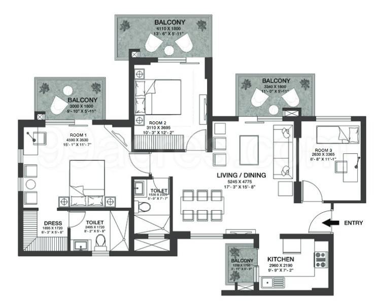 Floor plan, Godrej Nature Plus