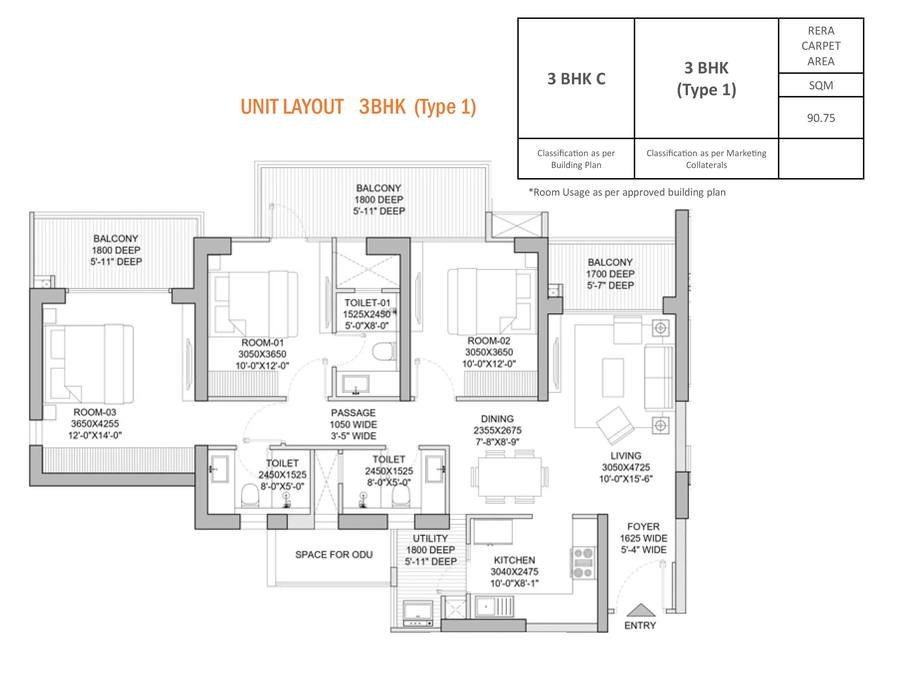Floor plan, Godrej Zenith
