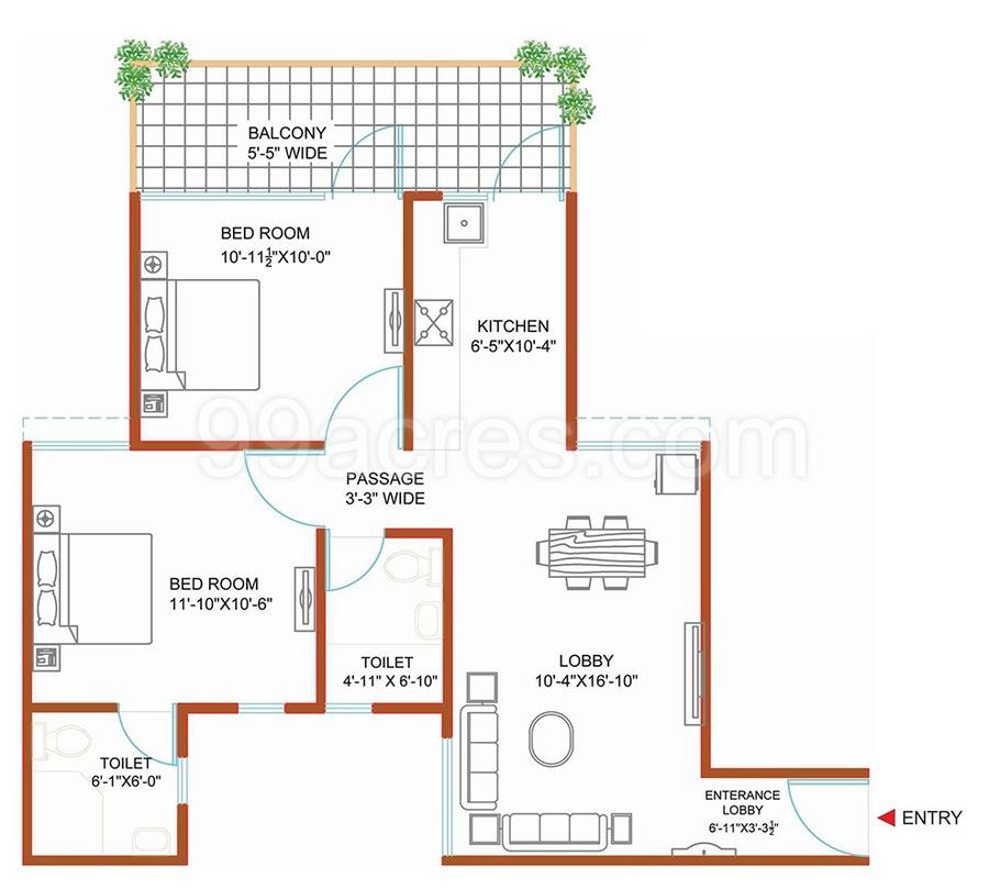 Floor plan, Green Court