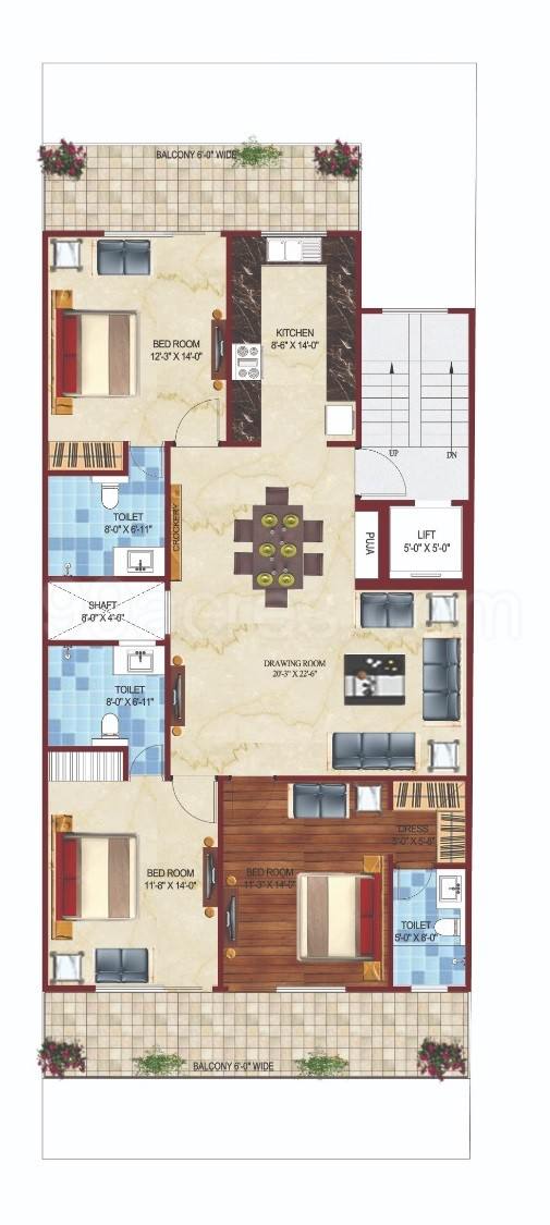 Floor plan, Grover Homes Sec 4