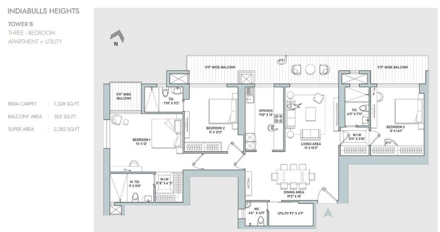 Floor plan, Indiabulls Heights