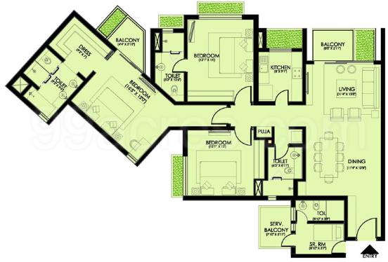Floor plan, Ireo Skyon