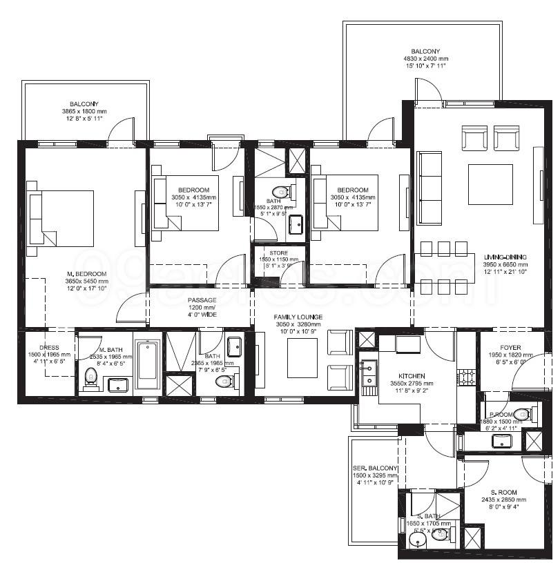 Floor plan, Ireo The Corridors