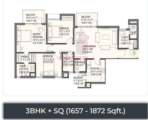 Floor plan, Ireo Uptown