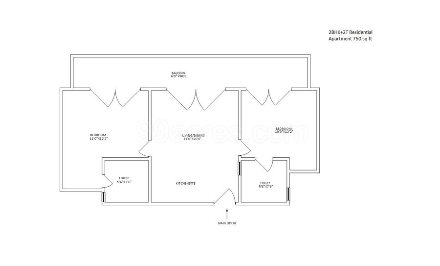 Floor plan, IRWO Classic Apartments
