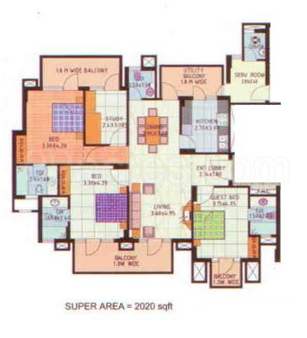 Floor plan, JMD Gardens
