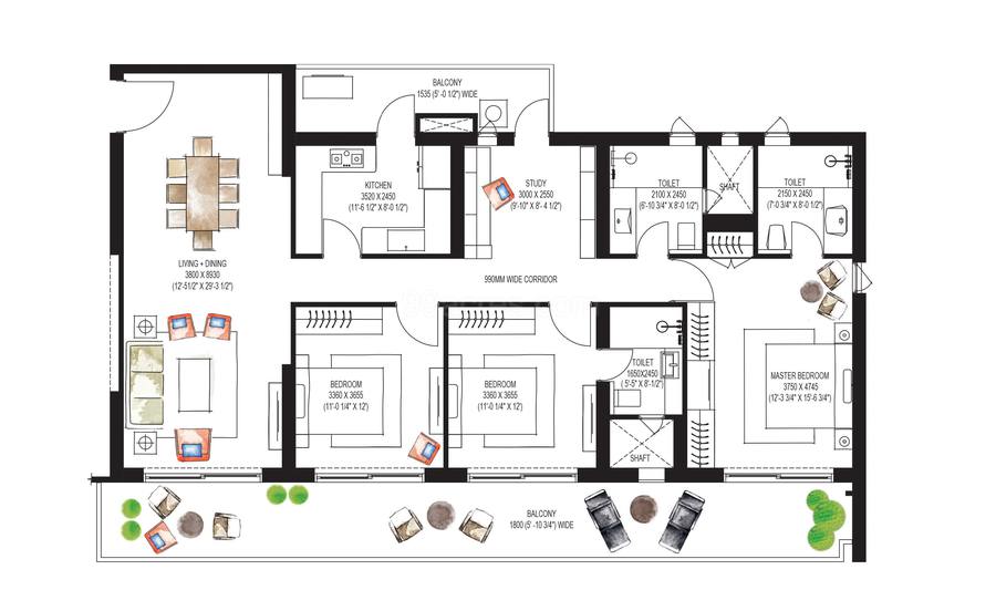 Floor plan, Krisumi Waterfall Residences