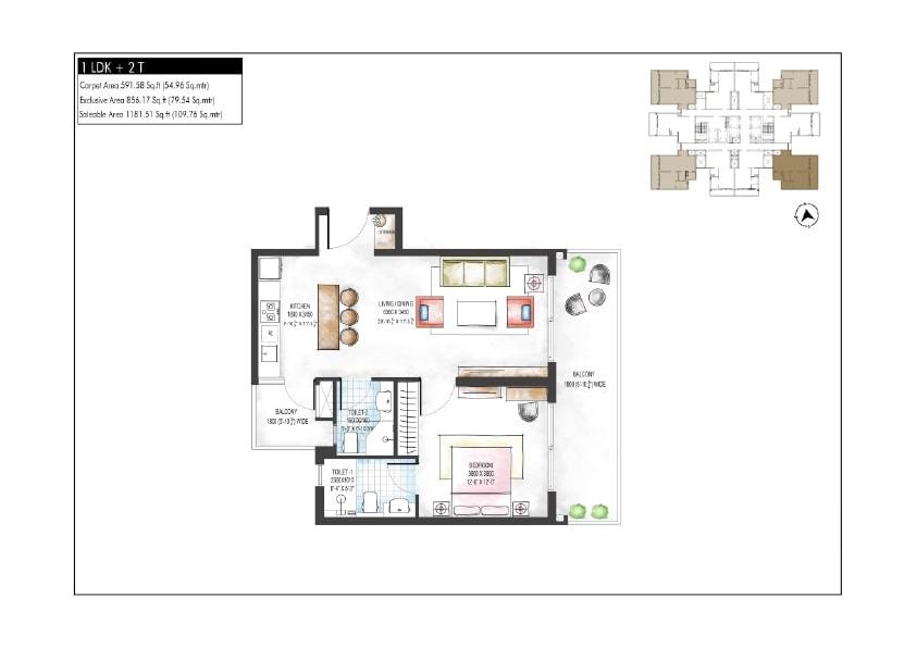 Floor plan, Krisumi Waterfall Suites