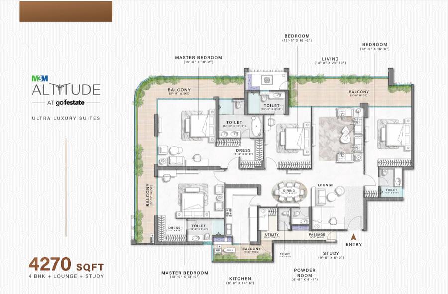 Floor plan, M3M Altitude