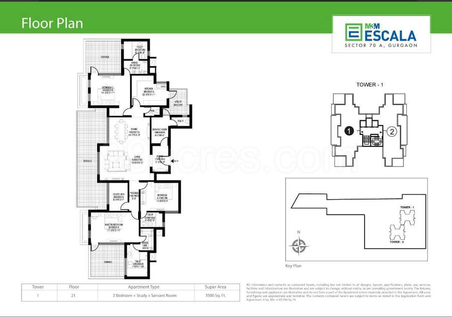 Floor plan, M3M Escala