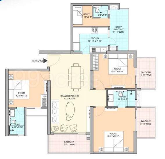 Floor plan, M3M Heights