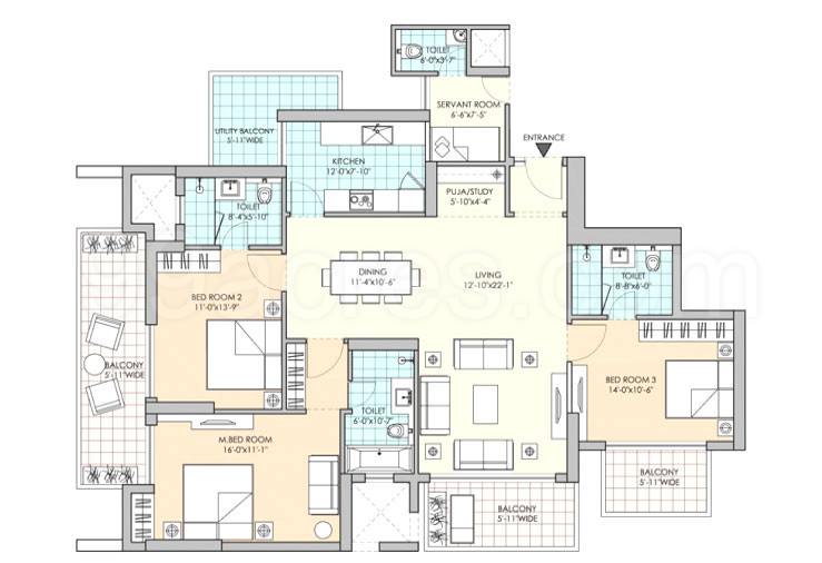 Floor plan, M3M Latitude