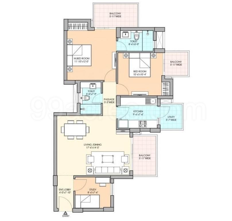 Floor plan, M3M Natura