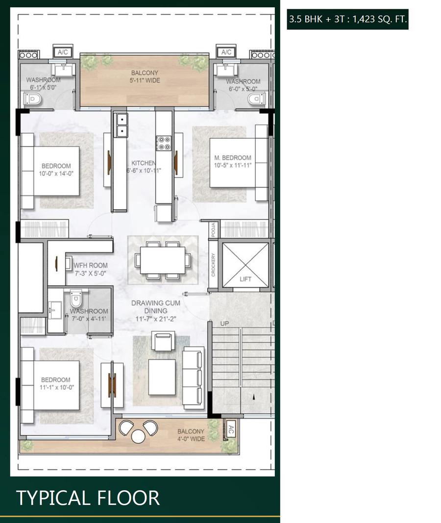 Floor plan, M3M Soulitude