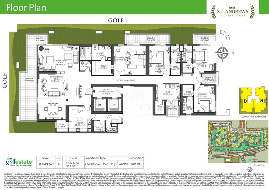 Floor plan, M3M St Andrews