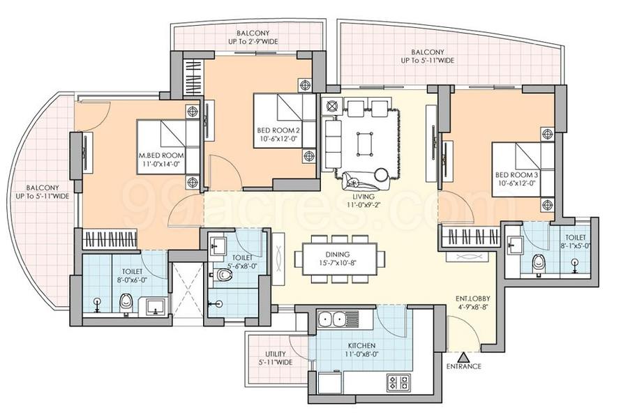 Floor plan, M3M The Marina