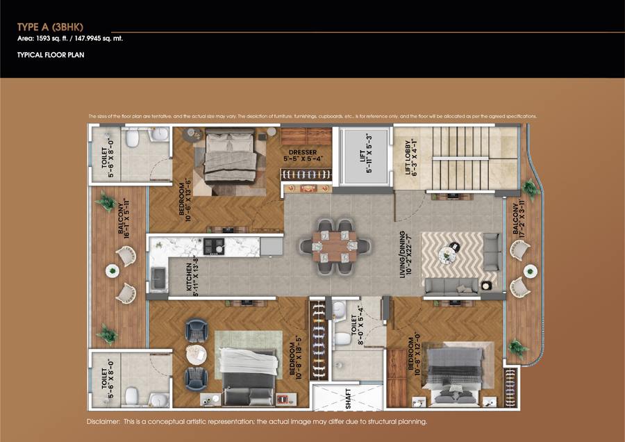 Floor plan, MRG Crown