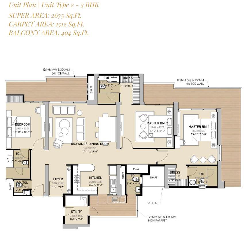 Floor plan, Navraj The Kingstown Heights