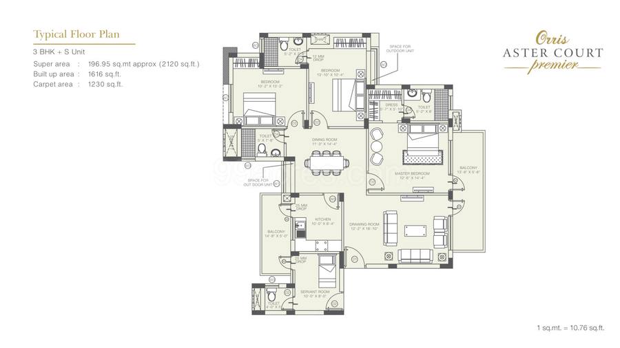 Floor plan, Orris Aster Court Premier