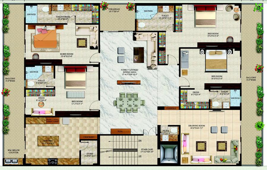 Floor plan, Palm Crest Floors