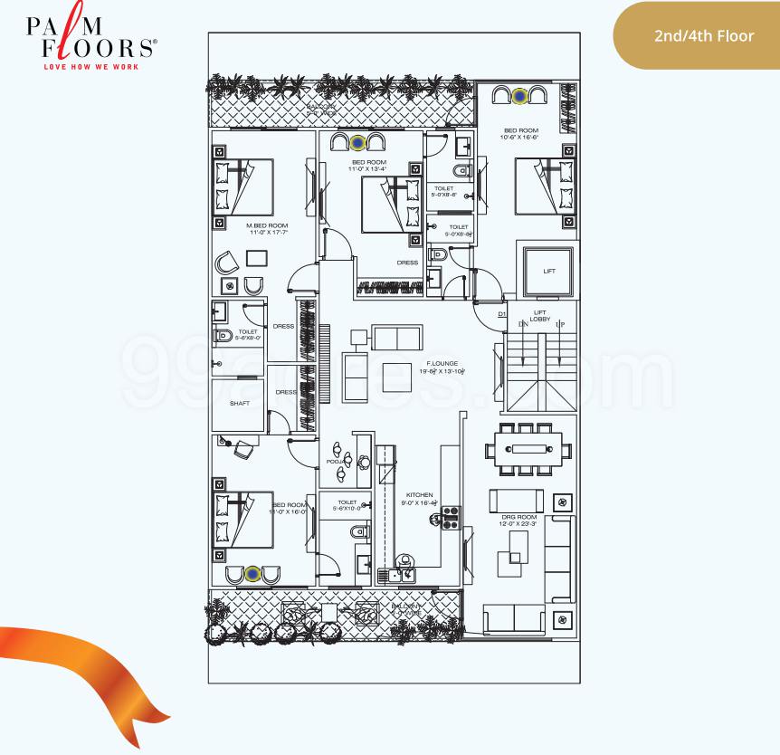 Floor plan, Palm Floors Ardee City