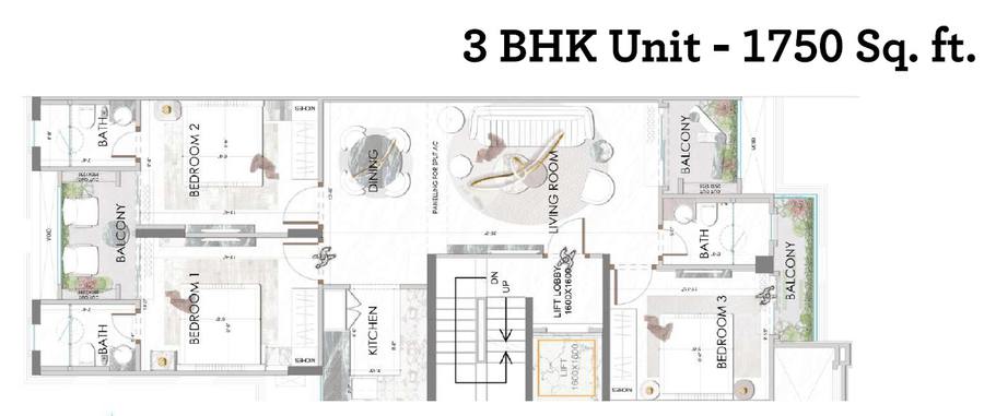 Floor plan, Paras Floret