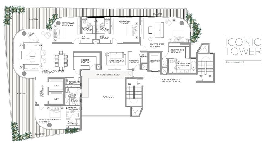 Floor plan, Paras Quartier