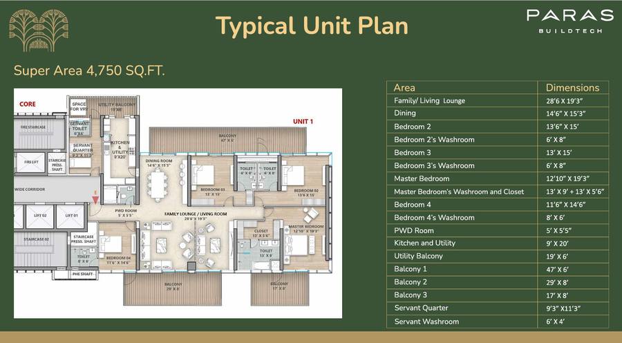 Floor plan, Paras The Manor