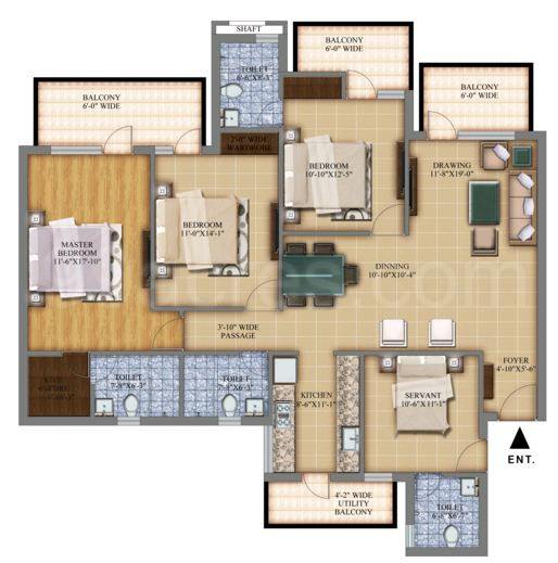 Floor plan, Pareena Mi Casa