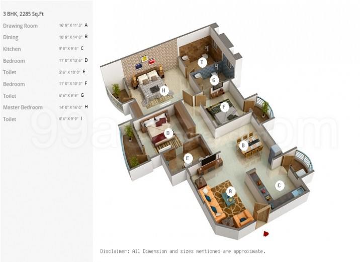 Floor plan, Parsvnath Green Ville