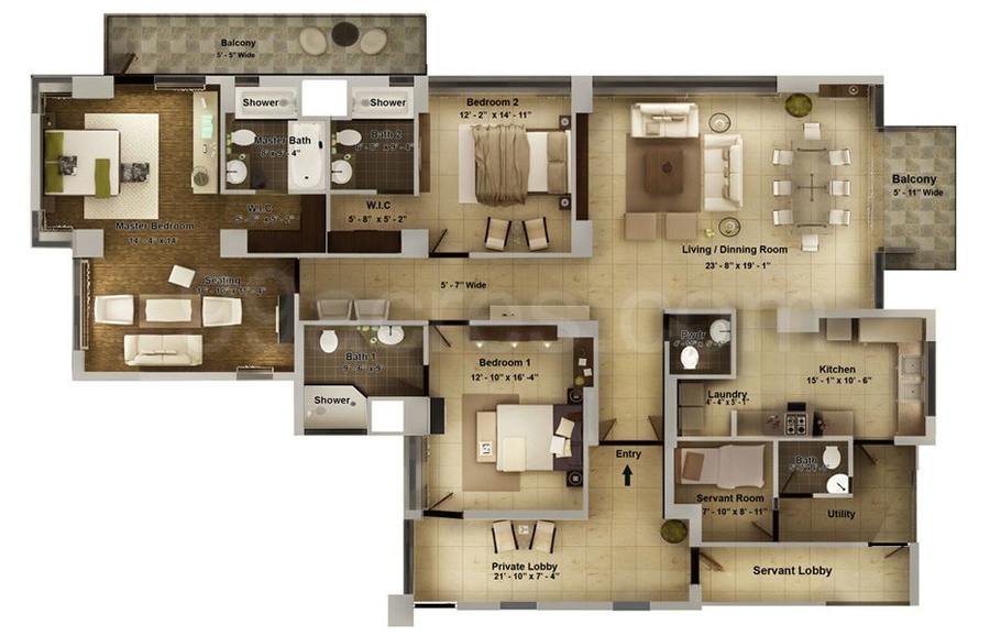 Floor plan, Pioneer Araya