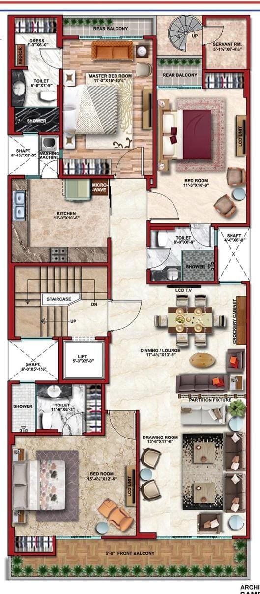 Floor plan, Premium Luxury DLF City Floors
