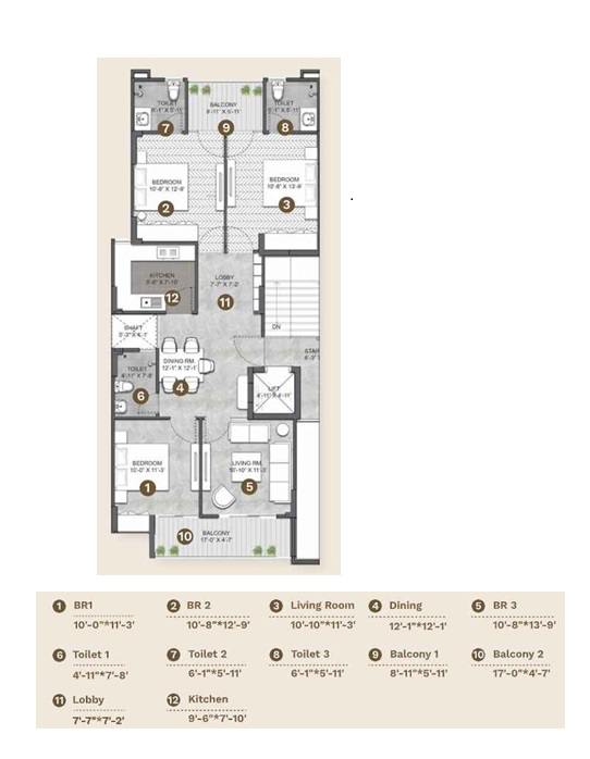 Floor plan, Prime Residences