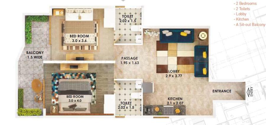 Floor plan, Pyramid Heights