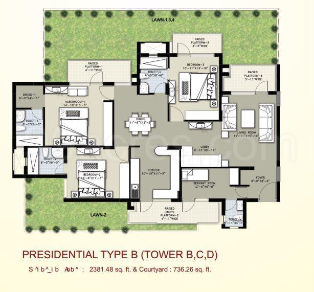 Floor plan, Raheja Atharva