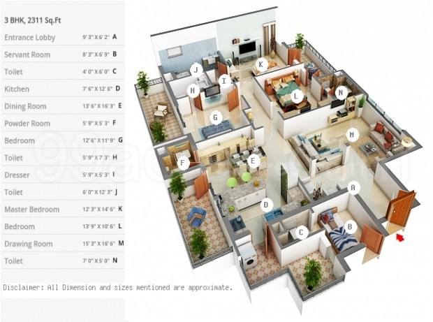 Floor plan, Raheja Atlantis