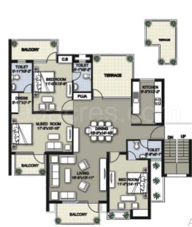 Floor plan, Raheja Shilas