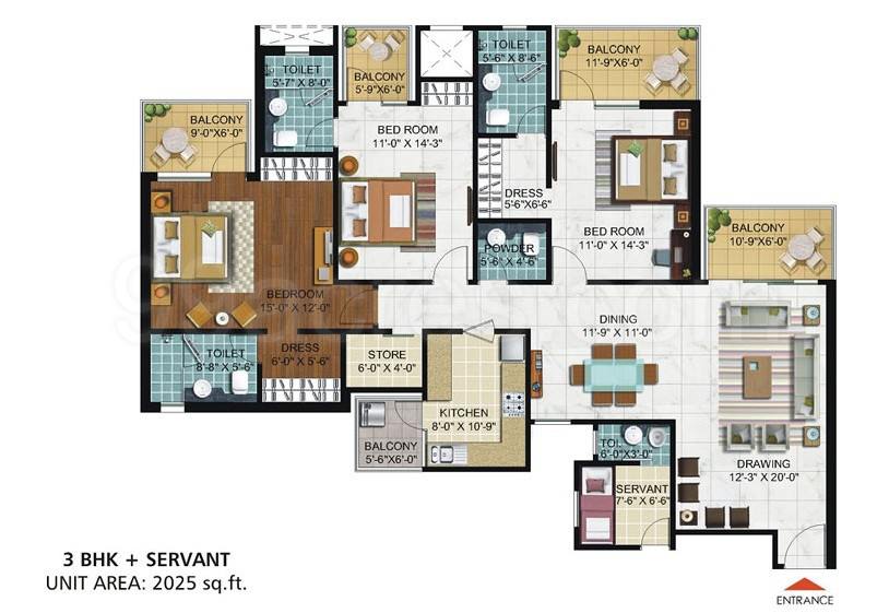 Floor plan, Ramprastha Skyz