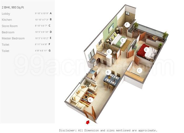Floor plan, Ramsons Kshitij