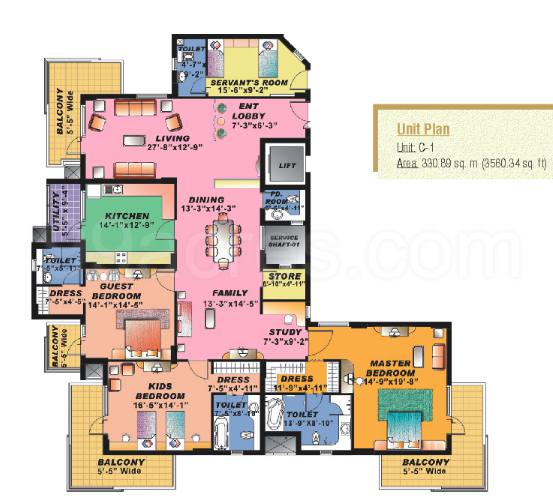 Floor plan, Sahara Grace
