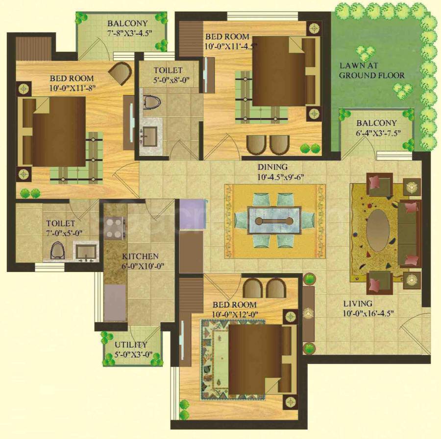 Floor plan, Sare Crescent Parc Royal Greens Phase 1