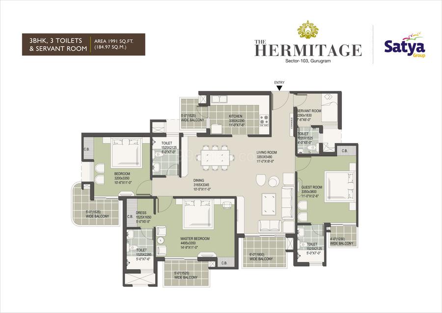 Floor plan, Satya The Hermitage