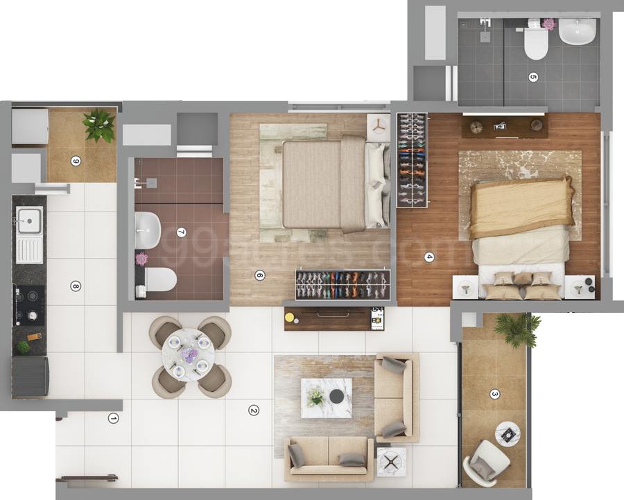 Floor plan, Shapoorji Pallonji Joyville Gurugram