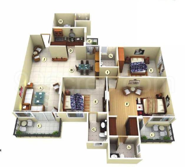 Floor plan, Shree Vardhman Flora