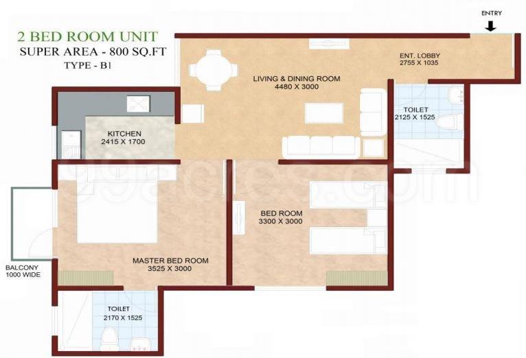 Floor plan, Shree Vardhman Mantra