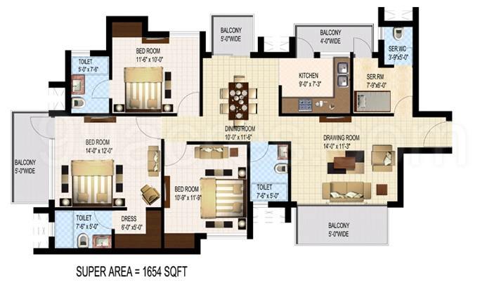 Floor plan, Sidhartha NCR Greens